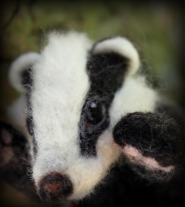 Needle felted badger (8)